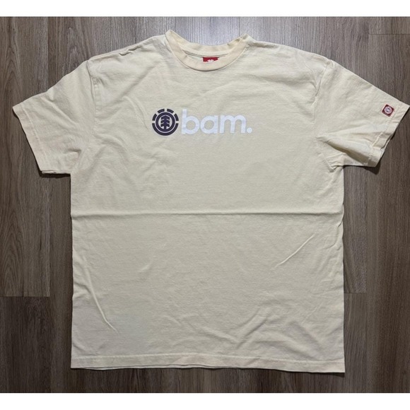 Y2K Element‎ BAM Skateboarding Yellow T Shirt Size XL